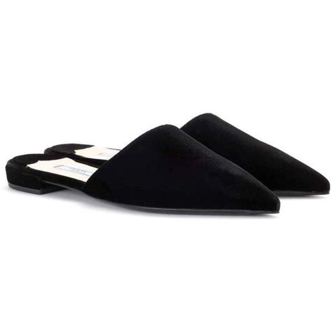 prada white slippers|velvet mules for women.